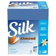 (Pack of 6) Silk Shelf-Stable Vanilla Almond Milk, 1 Quart