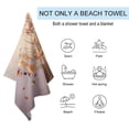 thumbnail image 2 of Watercolor Wildflowers Beach Towel, Microfiber Beach TowelsAbsorbent, Compact, Beach Blanket, Lightweight Towel for The Swimming, 2 of 7