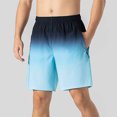 thumbnail image 3 of Viikei Men's Shorts for Comfortable Daily Wear,Men Casual Fashion Sports-dry Elastic Mid-waist Lace-up Pocket Shorts Sky Blue XXL, 3 of 9