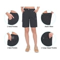 thumbnail image 3 of Little Donkey Andy Women's Hiking Shorts 9 Inch Inseam, Lightweight Golf Shorts Quick Dry with Zippered Pockets (Black XXS), 3 of 6