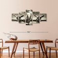 thumbnail image 3 of Elephant Stock Vintage Airplane Wall Art - Horizontal Multi Panel Canvas - Living Room Wall Decor - Transportation Multi Panel - Brown And Gray Decor - 80" x 36", 3 of 8