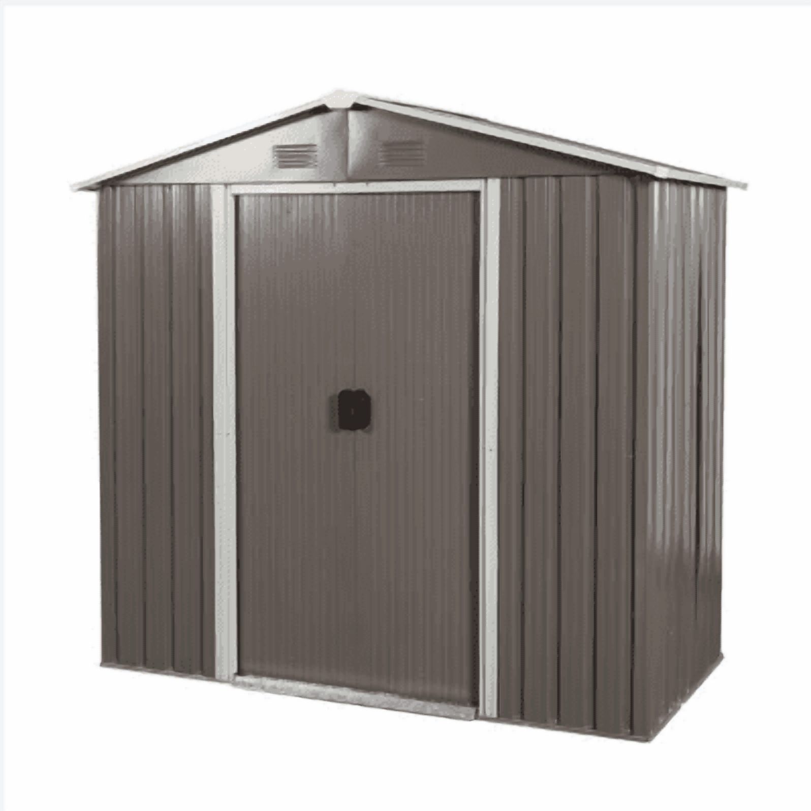 High Quality Metal Outdoor Storage Shed, 8ft x 4ft, Brown