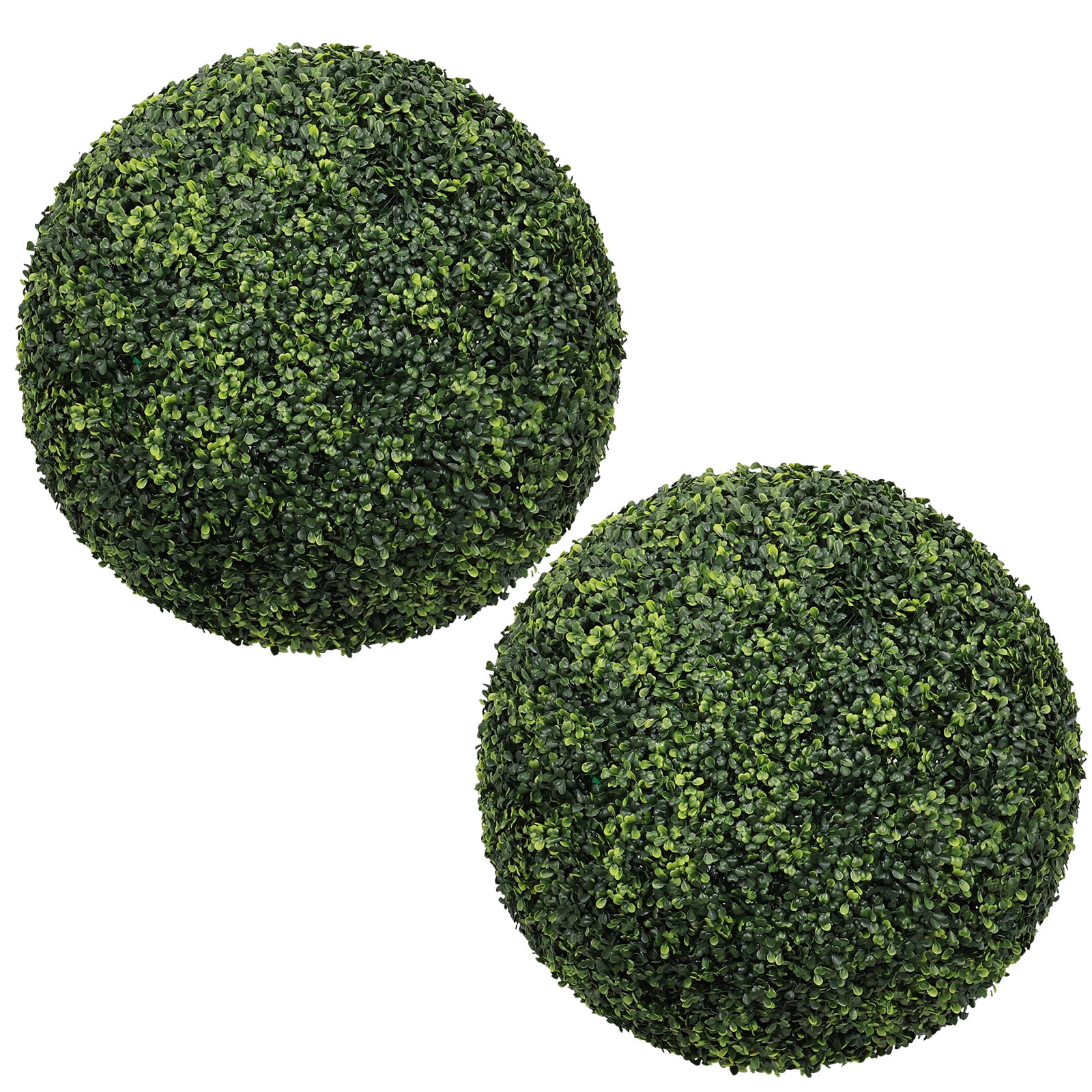 Artificial Topiary Balls, 22.4 Inch Faux Boxwood Decorative Green Spheres for Garden Front Porch Yard Patio, Green