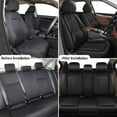 thumbnail image 5 of AOMSAZTO Car Seat Covers Full Set Fit for Toyota Corolla 2017-2019: Waterproof Leather Automotive Seat Cushion Protector with Fixed Lumbar Support(Black), 5 of 7