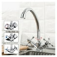 thumbnail image 2 of Classic Kitchen Faucets Dual Handle Kitchen Faucet, Cold Hot Water Mixer Aluminum Alloy Tap Rotatable Tap ,Versatile Features, 2 of 7