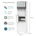 thumbnail image 3 of IKT 3 in 1 Water Cooler Dispenser with Ice Maker for 5 Gallon Bottle 27 lbs in 24 hrs 3 Temperature Night Light Perfect for Home Office White, 3 of 9