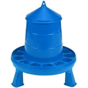 Little Giant 4 Pound Poultry Chicken Feeder with Carrying Handle, Blue