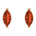 thumbnail image 3 of 1.0 Ct Marquise Cut Studs Red Crystal 18K Yellow Solid Gold Everyday Dainty Earrings Screw Back, 3 of 7