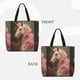 thumbnail image 2 of Easygdp Haired White Horse Bolsa Tote para Mujer, Bolso de Hombro para Trabajo, Playa, Viajes, Compras y Supermercado, 2 of 7