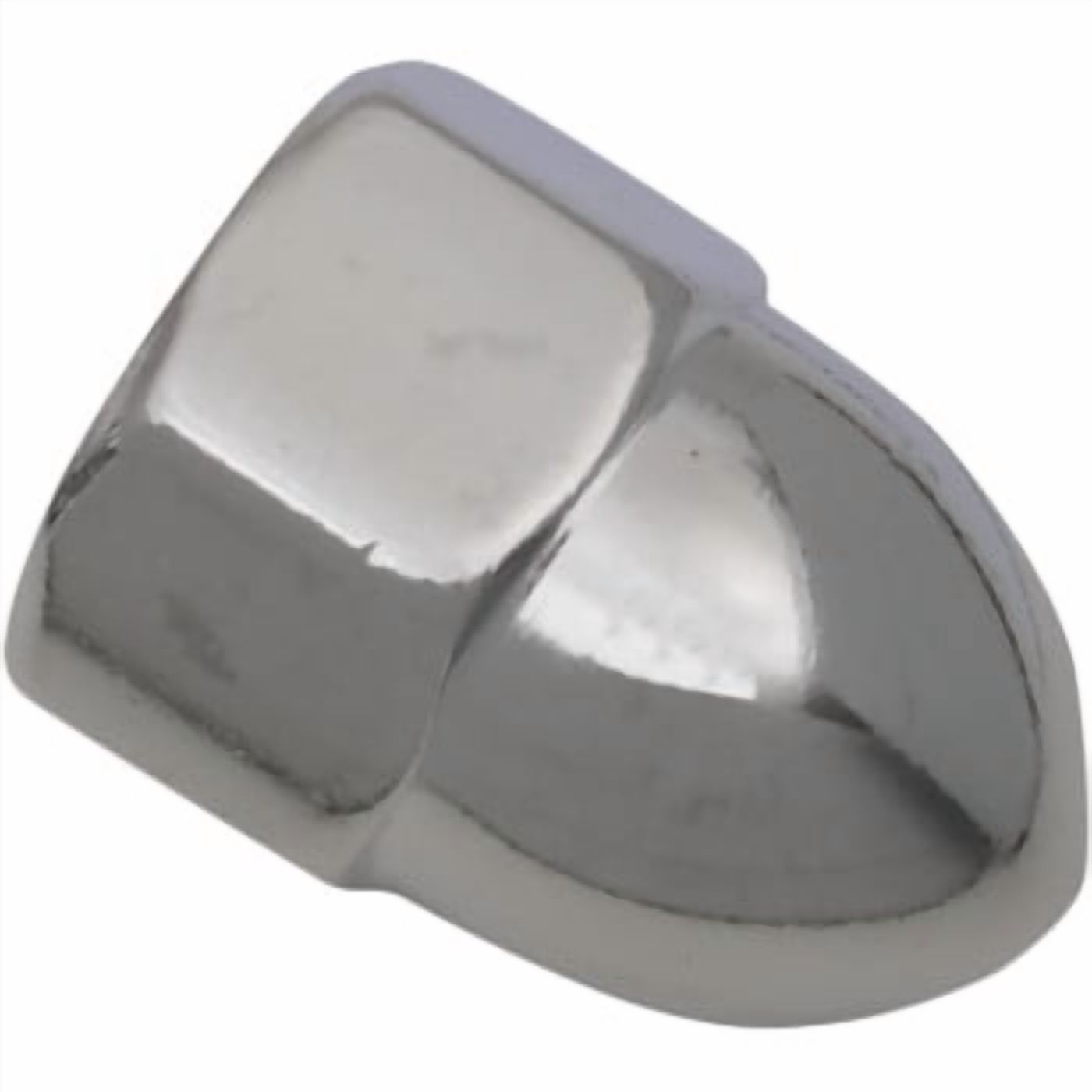 Standard Crown Cap Nut, 7/16"-20, Steel, Chome Plated, 0.915 H, 5 PK MPB111