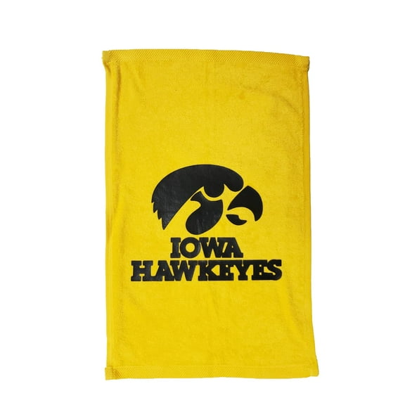Iowa 100% Cotton 11"x18" Gold Rally Towel Black HTV Vinyl Hand Towel