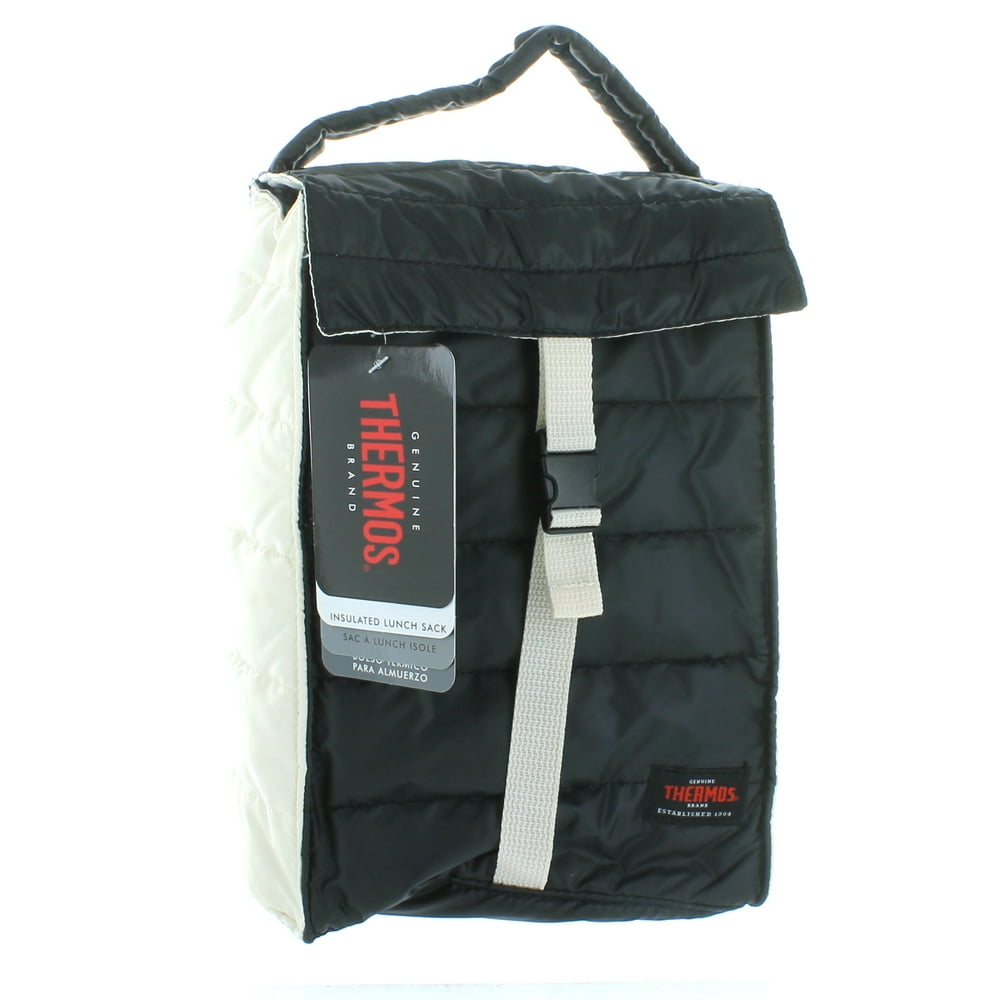 Thermos Black/White Insulated Lunch Bag Soft Cooler Peva Lining