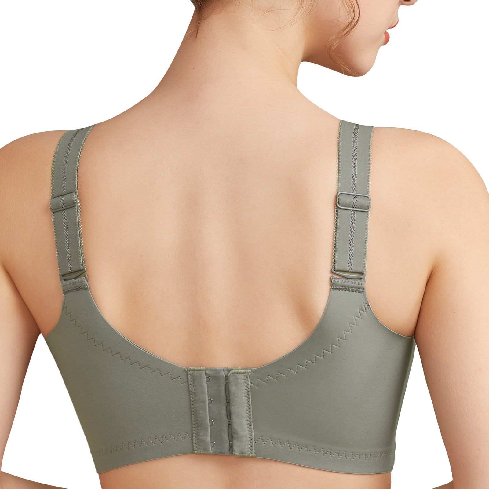AILIVIN bras for women wireless full figure comfort minimizer no wire plus size bra full coverage wirefree cute comfy wide strap lifting up minimizering comfortable womens bras Green 34B 34 B