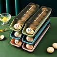 thumbnail image 1 of Muyoka Caja de almacenamiento de huevos Portahuevos de desplazamiento automático Contenedor de huevos apilable con tapa Bandeja de huevos para refrigerador Muyoka Hogar, 1 of 6