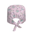 thumbnail image 2 of Kdxio Llama Unicorn and Rainbow Pattern Turban Hat for Women Men Comfortable Adjustable Cleaning Working Cap with Sweatband, 2 of 8