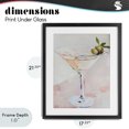 thumbnail image 4 of Stupell Industries Coastal Pastel Martini with Olive Garnish Black Framed Print Under Glass, 17 x 21, by The Prints Vibe, 4 of 8