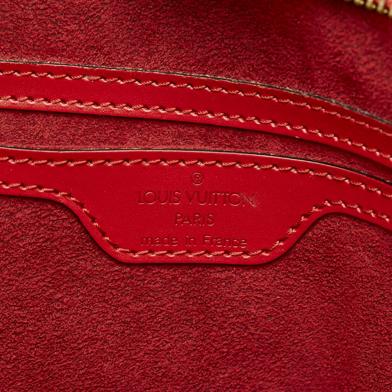 Women Pre-Owned Louis Vuitton Epi Saint Jacques PM Short Strap Leather Red  Handbag Top HandleBag 