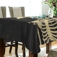 thumbnail image 5 of Yayeee Tablecloths 60" x 120" Rectangle Wrinkle Resistant Party Table Cover, Black Skeleton, 5 of 8