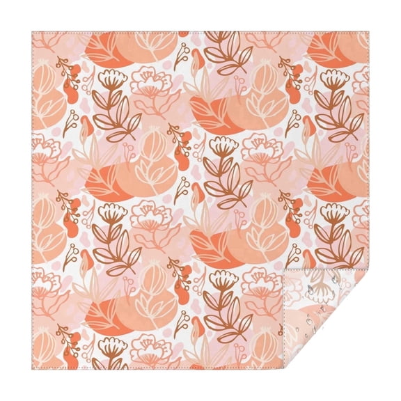 42x42 Inch Waterproof Square Tablecloth, Thickened Polyester Table Cover for Dining & Parties, Floral Print