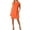 Orange, variant on Plus Size Summer Dresses for Women Women's Fashion Summer Solid Color Short-sleeved V-neck Casual Dress Orange M