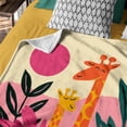 thumbnail image 5 of Giraffe Mom and Baby Fleece Throw Blanket – Colorful Safari Animal Design for Kids or Nursery, Birthday or Christmas Gift – Soft & Warm for Bed, Sofa or Couch, 5 of 6