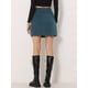 thumbnail image 4 of Falda cruzada Allegra K de pana vintage cintura alta Azul Polvoriento Talla S para mujer, 4 of 6