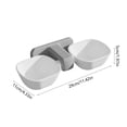 thumbnail image 3 of Wall Mounted Cat Food Bowl, Adjustable Elevated Cat Bowls, Hanging Cat Food Bowls, Wall Mounted Double Bowl Cat Water Bowl Anti Spill Vomiting for Kittens Cats, 3 of 6