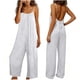 thumbnail image 1 of TaTaai Women Fashion Solid Color Backless Cami Jumpsuit Long Cotton Linen Casual Wear Ladies Fitness Daily Lounge Wear Breathable No Fading Versatile Outfit Gift, 1 of 6