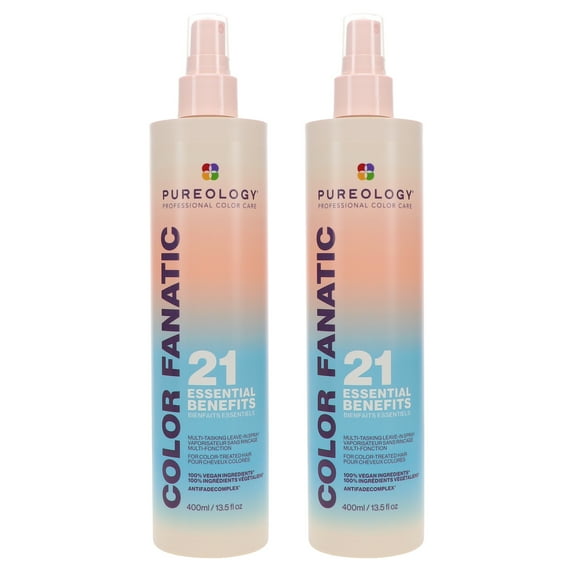 Pureology Color Fanatic 21 Essential Benefits Multi-Tasking Leave-In Spray 13.5 oz 2 Pack