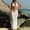 Beige, variant on Naittoop Women 3pcs Swimsuit Solid Halter Bikini Top Tie Side Bottom with Long Sheer Cover Up Skirt Summer Fashion