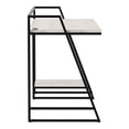 thumbnail image 5 of Meard Metal Writing Desk with USB Ports, Antique White and Matte Black, 5 of 8