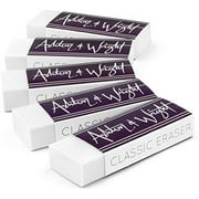Ashton and Wright - Classic Eraser - Latex Free Plastic Rubber - Pack of 5 White