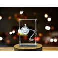 thumbnail image 3 of Vintage Pocket Watch Collectible Crystal Sculpture, 3 of 6