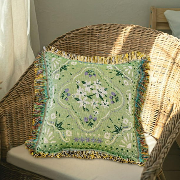 Funda de cojín decorativa moderna de 45 x 45 cm, elegante y cuadrada, para el hogar, el dormitorio y la sala de estar. B