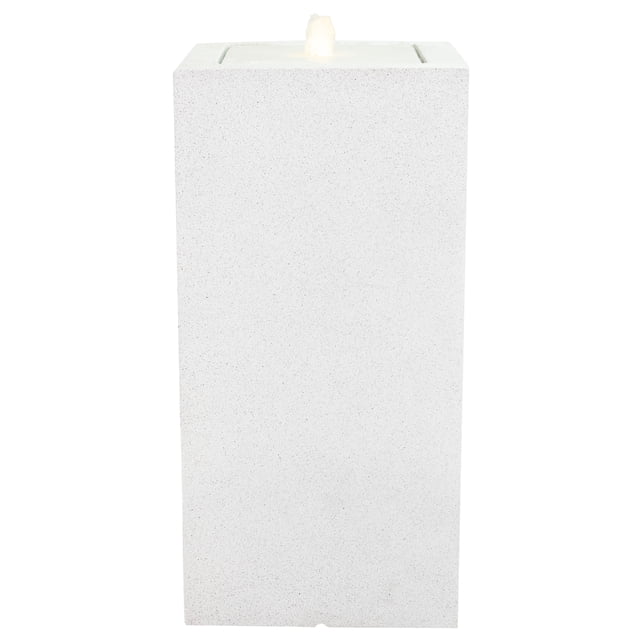 Sunnydaze Indoor/Outdoor Rectangular Polystone Bubble Fountain - Fog