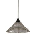 thumbnail image 1 of Stem Pendant With Hang Straight Swivel Shown In Matte Black Finish With 16 Matte Black Double Bubble Metal Shade, 1 of 1