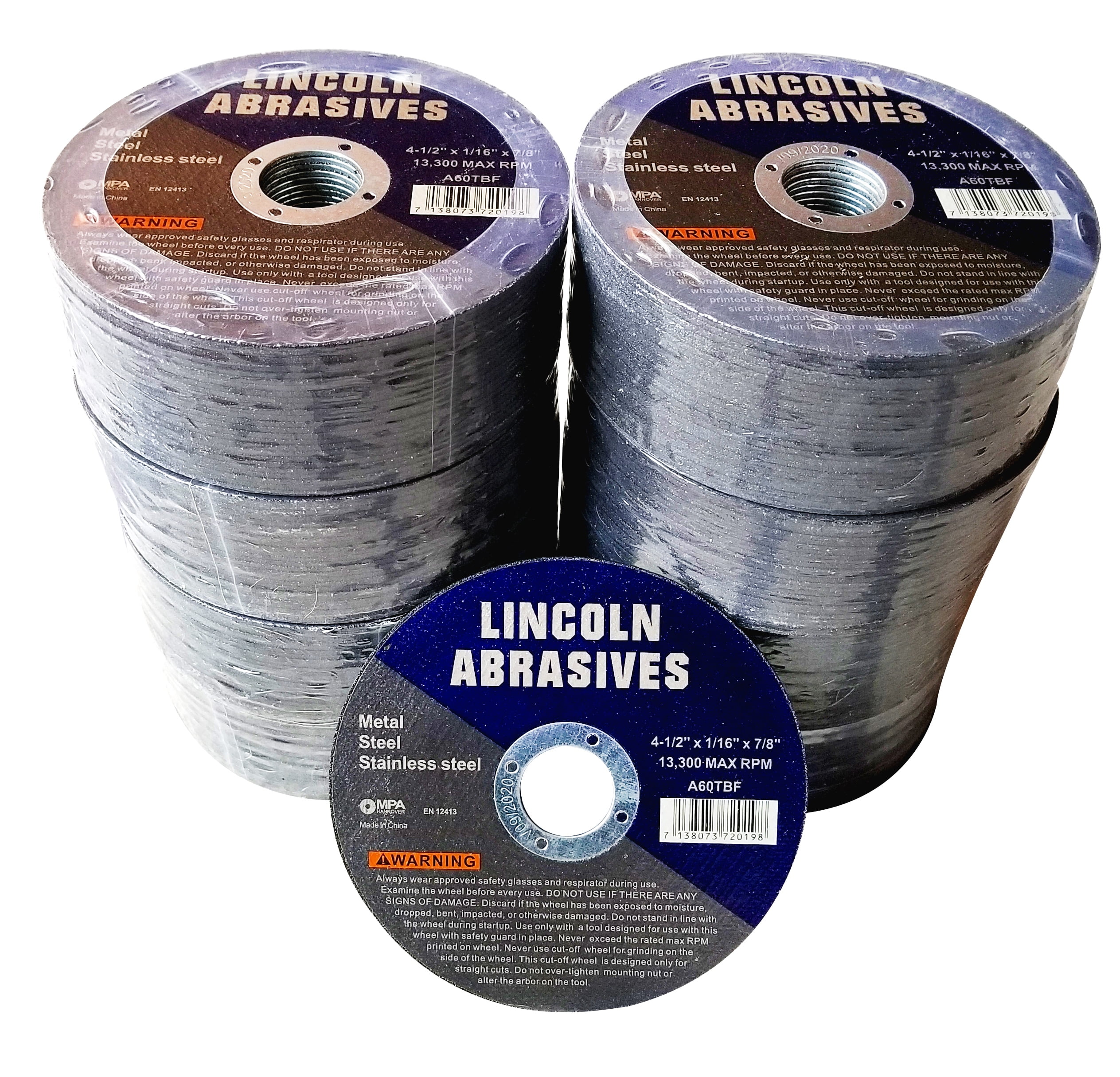 Abrasive & Finishing Products 200 Pack 41/2 CutOff Wheels Lincoln