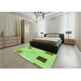 thumbnail image 5 of Ahgly Company Machine Washable Indoor Round Transitional Green Area Rugs, 3' Round, 5 of 7