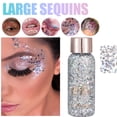 thumbnail image 3 of Glitter Gel Lentejuelas grandes Cara Glitter Gel Shimmer Maquillaje para cara Uñas Ojos Labios, 3 of 7
