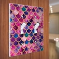 thumbnail image 3 of WIRESTER 2-Gang Toggle Wall Plate/Switch Plate Cover, Pink Mermaid Scales, 3 of 5