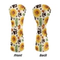 thumbnail image 5 of Uorisanigo Golf Club Head Covers, PU Leather Sunflower Dog Paws Golf Club Driver/Fairway Wood/Hybrid Headcovers Set 3 Pack, Soft Fabric Accessories Gifts for Men & Women, 5 of 7