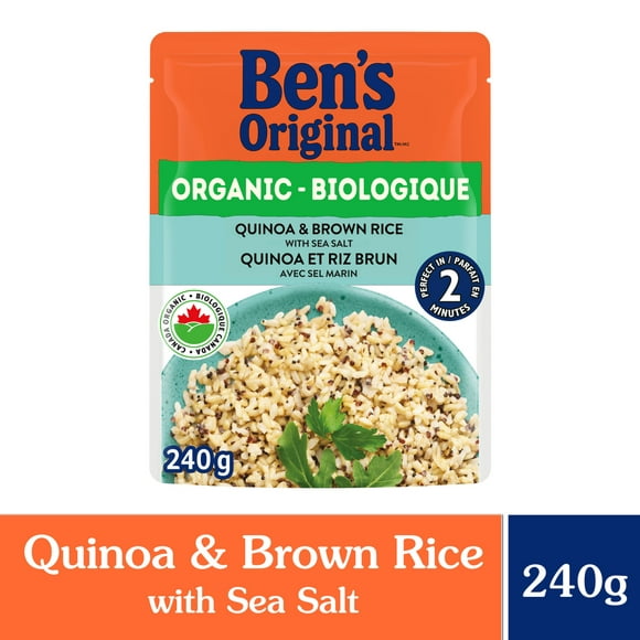 BEN'S ORIGINAL Biologique quinoa et riz brun avec sel marin d'accompagnement, sachet de 240 g BENS ORGANIC SS - FRENCH
