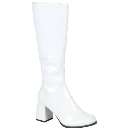 Girls White Gogo Boots