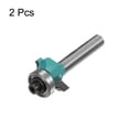 thumbnail image 3 of Uxcell 2packs Roundover Router Bit 1/4 Shank 1/8" Radius Carbide Tipped with Bearing Cyan, 3 of 5