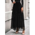 thumbnail image 3 of Falda PRETTYGARDEN Otoño 2025 Elástica Cintura Alta Maxi Negra XXL, 3 of 9