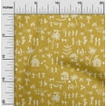 thumbnail image 2 of oneOone Cotton Poplin Gamboge Yellow Fabric Asian Floral Block Sewing Craft Projects Fabric Prints by Yard 56 Inch Wide, 2 of 4
