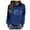 Blue, variant on Women's Pullover Hoodie Letter Print Round Neck Top For Fall & Winter Juniors Sweatshirts