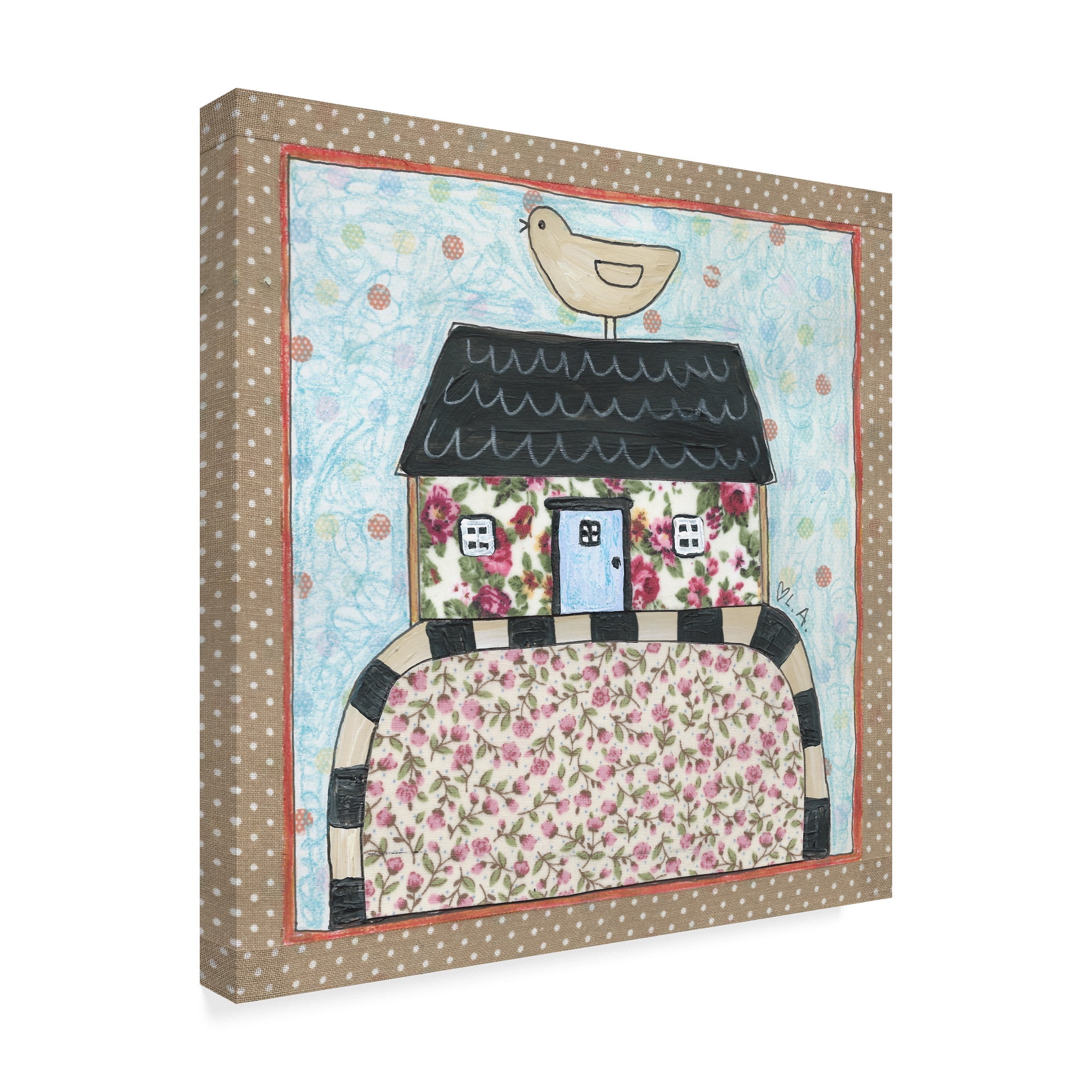 Trademark Fine Art 'White Floral Cottage' Canvas Art by Cherry Pie Studios