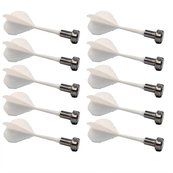 BESTSKY 10Pcs Magnetic Darts Target Darts for Precise Targeting Long-Lasting Darts White