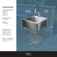 thumbnail image 3 of Transolid 25 in. x 22 in. Farmhouse Laundry Sink with Wash Stand in Brushed Satin, 3 of 9